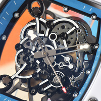 Nouvelle Montre Unisexe 43mm à Tête de Tigre Personnalisée Creuse, Mouvement Mécanique à Huile, Cadran à Aiguilles, en Céramique – Approvisionnement Direct Usine