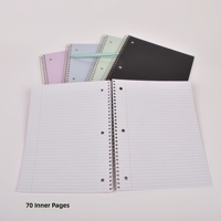 Carnet à spirale B5 personnalisé avec logo, reliure à trois trous, design à ouverture plate, écriture fluide, encre qui ne pénètre pas, utilisation au bureau