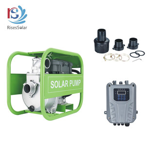 RisesSolar AC AC DC W 3HP 4 بوصة تدفق كبير رأس عالي السطح مضخة مياه تعمل بالطاقة الشمسية معززة للري - Product Image 3
