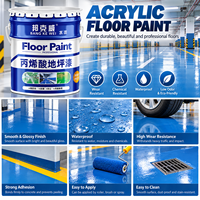 Peinture acrylique industrielle à base d'eau pour sols, revêtement durable pour béton, idéal pour usines, entrepôts et garages