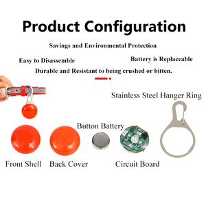 Batterie bouton lumineuse, lumière d'avertissement LED clignotante pour la sécurité des animaux, à clipser sur le collier, pour la nuit, en extérieur, étanche, pour chien et chat - Product Image 2