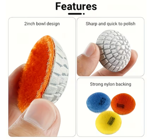 50 #   3000'e kadar #   2 İnç Konveks Kase Şeklinde Elmas Parlatma Pedleri Taş Mermer Granit Islak Parlatma İçin Açılı Taşlama Makinesinde Kullanım İçin - Product Image 6