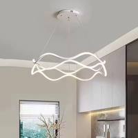 Décoration d'intérieur post-moderne, luminaire suspendu LED circulaire, salon, salle à manger, lustres LED simples et luxueux