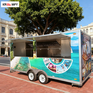 Towable Food Trailer with Fiberglass & Aluminum Construction for Coffee Ice Cream Bubble Tea - Product Image 1
