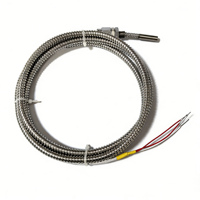 Resistencia Térmica de Platino PT100 de Alta Precisión con Rosca, Sensor de Temperatura Industrial, Sonda Única, Sistema de 3 Cables, Protección IP66