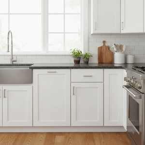 Armoire de base Sunique Sydney White Shaker, 24 pouces de largeur, 1 tiroir, armoire de cuisine, style traditionnel, finition laquée - Product Image 3