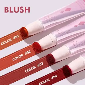 Face Liquid Blusher Natural Cream Cheek Peach Blush Makeup Multi-use Stick Highlighter Contour Blush Brighten Cosmetic