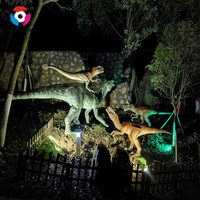 Dinosaure animatronique grandeur nature étanche de Zigong pour parc à thème, robot dinosaure électrique pour parc d'attractions