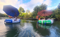 Moteur à essence pour 8 personnes en plastique PE bbq donut bateau dériveur vélo aquatique pédalos à vendre catamaran voile autres bateaux