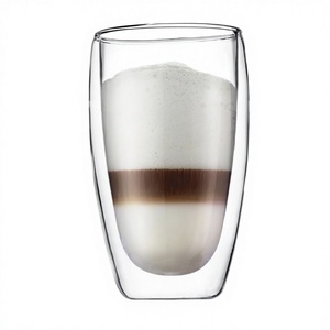 Ensemble de 2 verres en <span class=keywords><strong>verre</strong></span> borosilicate à <span class=keywords><strong>double</strong></span> <span class=keywords><strong>paroi</strong></span> <span class=keywords><strong>Bodum</strong></span> Pavina de 15 oz, résistants à la chaleur, transparents, lavables au lave-vaisselle, isolés - Product Image 1