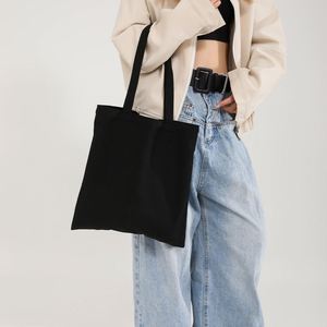 Sacs fourre-tout en toile de coton personnalisés, minimalistes, durables, vierges, polyvalents, recyclés, de haute qualité, pour femmes - Product Image 3