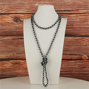 BEST SELLER - Navajo inci kolye uzun batı takı kadınlar için Vintage boncuklu inci kolye - Product Image 6