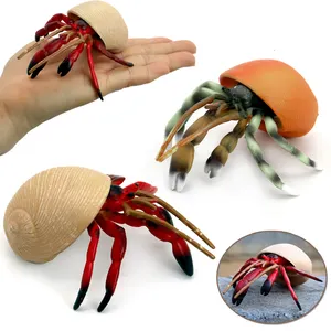 PVC solid Toy models of Marine animals Crab Simulated hermit crab Ocean bottom world Child cognition Children's toy