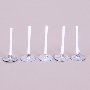 ไส้เทียนพร้อมฐานอะลูมิเนียมสำหรับทำเทียนหอม DIY ไส้เทียนทำจากเส้นด้ายฝ้าย 100 ชิ้น - Product Image 3