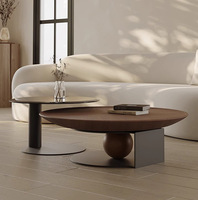 Combinaison minimaliste italienne Table basse ronde Table d'appoint créative Table de salon moderne et simple Style Wasaki