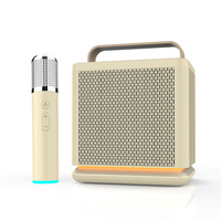 Haut-parleur Bt esthétique avec microphone sans fil connecté portable de forme carrée de haute qualité sonore pour les fêtes