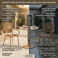 Ensemble de table et chaises de luxe pour l'extérieur, mobilier de bistrot pour patio, jardin, balcon, résistant aux intempéries, ensemble de table et chaises de loisirs