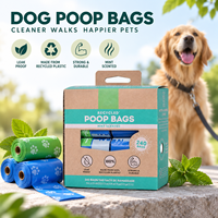 Sacs à déjections canines biodégradables écologiques de luxe avec logo personnalisé, anti-fuites, parfumés, en rouleaux, pour la vente en gros