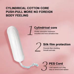 Tampons en coton biologique très demandés, confortables au toucher soyeux, <span class=keywords><strong>mini</strong></span>, emballés, avec applicateur super absorbant pour femmes - Product Image 2