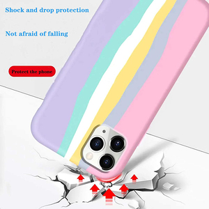 Coque de téléphone en silicone arc-en-ciel avec logo pour iPhone 11 Pro, <span class=keywords><strong>toutes</strong></span> les couleurs - Product Image 3