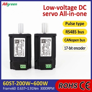 DC24/48V6/10/12/15A3000RPM พัลส์/RS485/CANopen 0.637/1.27/1.91N.m 200/400/600W ตัวควบคุมมอเตอร์เซอร์โวแบบรวมในตัว - Product Image 2