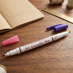 Stylo effaçable à l'air comprimé HC0216, 2 couleurs en un |   Stylo effaçable à l'air, corps blanc, encre rouge, fabriqué au Japon, en plastique, outil de marquage écologique - Product Image 4