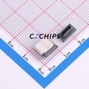 HX TYPE-C 6P LT H7.35 USB Connector SMD Connector ( Connector Type: Type-C )( Gender: Female )( Mounting Type: Vertical Mount ) - Product Image 2