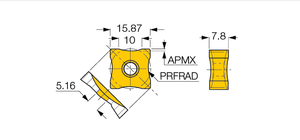 Inserto de carburo Iscar ISOTURN SNMX para desbaste de tubos soldados recubiertos OEM, hierro fundido SNMX 150708R-50 <span class=keywords><strong>IC418</strong></span>, diseño de estrella de 4 filos - Product Image 3