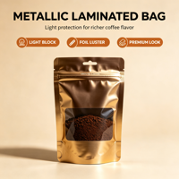 Échantillon gratuit de sachet plastique autoportant opaque avec fermeture à glissière pour l'emballage de café en poudre et de thé séché