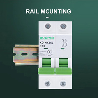 Interruptores de Circuito en Miniatura Tipo B C D AC MCB de 1/2/3/4 Polos, 400V, 32A, 60A, 6kA, 10kA, para Energía Industrial, con Certificación CE