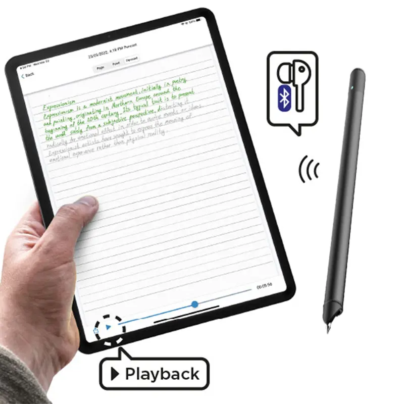 Produttore OEM ODM Smart Writing Pen Set di Tablet per Notebook sincrono per scrittura a mano Set di penne per scrittura digitale con penna a matrice di punti intelligente