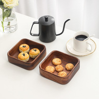 Nouvel Arrivage Plateau Carré en Bois Personnalisable avec LOGO pour Snacks et Gâteaux, Holame Home, Vente en Gros