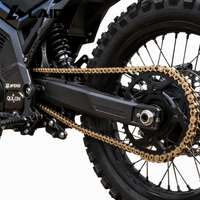 Rantai Penggerak O-Ring Emas Heavy Duty Pengganti untuk Sur Ron Ultra Bee Sepeda Motor Listrik Off-Road, Suku Cadang Peningkatan Drivetrain