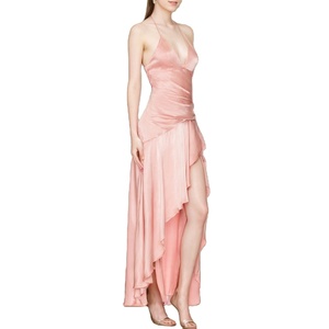 Abito da Sera di Lusso in Seta con Collo Halter Personalizzato di Alta Qualità per Matrimoni ed Occasioni Speciali - Product Image 3