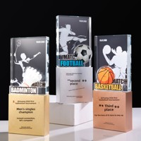 Trophées en métal, acrylique et cristal, fabriqués en Chine, sur mesure et créatifs, pour le basketball, le football, le tennis de table, le badminton, le golf, le billard