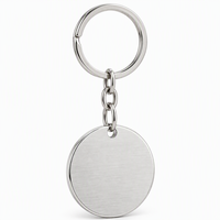 Porte-clés en métal personnalisé de qualité supérieure, disque vierge, avec logo personnalisé, vente en gros, cadeau promotionnel, fabricant OEM en gros