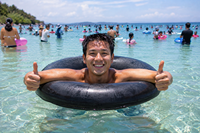 HUARUNKE Tube de natation robuste en caoutchouc noir, chambre à air en caoutchouc naturel épais, flotteur d'hiver à haute flottabilité pour activités aquatiques en extérieur