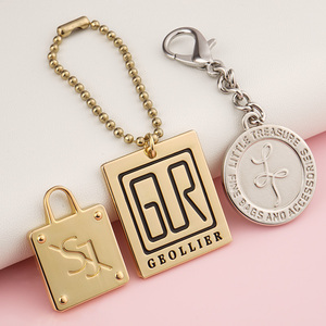 Customize Gold Metal Bag Charm with <strong>Snap</strong> <strong>Hook</strong> for Handbags - Product Image 2