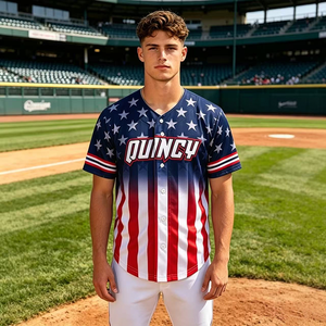 Maillot de baseball de qualité supérieure en polyester sublimé, chemise de baseball vierge à boutons pour homme - Product Image 1