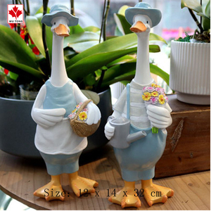 Đồ Trang Trí Để Bàn Phong Cách Nông Thôn Thiết Kế Mới Tượng Động Vật Bằng Nhựa Tượng Vịt Cặp Đôi Để Trang Trí Nhà Cửa - Product Image 3