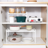 Étagère de rangement pliable en métal pour la cuisine, à double niveau, multifonctionnelle, pour assiettes et bols