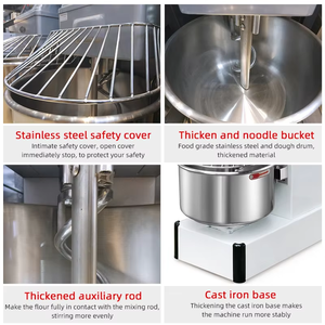 Mélangeur de pâte pour boulangerie, fourni par l'usine, économique, 220V, en acier inoxydable de qualité alimentaire, à commande numérique, pour maïs, eau, lait - Product Image 4