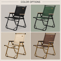 Chaise portable Kermit en aluminium, bois et tissu Oxford, durable, pliable, écologique, légère, pour les activités de plein air, la randonnée et le camping