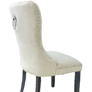 American light luxury leather cloth black and white soft bag modern simple high-grade cloth dressing dining table chair