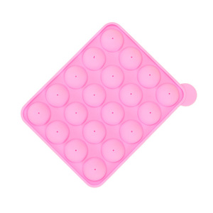 Moule à gâteau en silicone rose à 20 trous, pour la fabrication de sucettes, résistant au four - Product Image 5