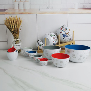 Reusable New <strong>Design</strong> Hot Selling High Quality Plastic Melamine BPA Free Stackable Eco-Friendly Custom <strong>Pattern</strong> Measuring Bowl - Product Image 5