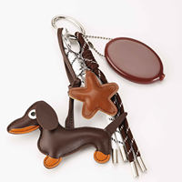 Porte-monnaie breloque de sac, porte-clés chien mignon, mini portefeuille, étui à monnaie en silicone, accessoire suspendu pour sac