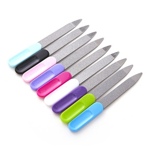 Stainless Steel Customized Logo Nail Files Nail File Polishing Tool and Scraper for Manicure Promotional Emery Boards