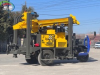 Plateforme de forage hydraulique portable montée sur tricycle pour l'exploration géologique, profondeur de 130 m, 180 m, 200 m