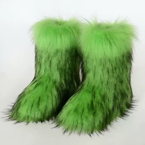 Bottes basses pour femmes en fourrure moelleuse de haute qualité, tendance automne, luxe, douces et confortables - Product Image 1